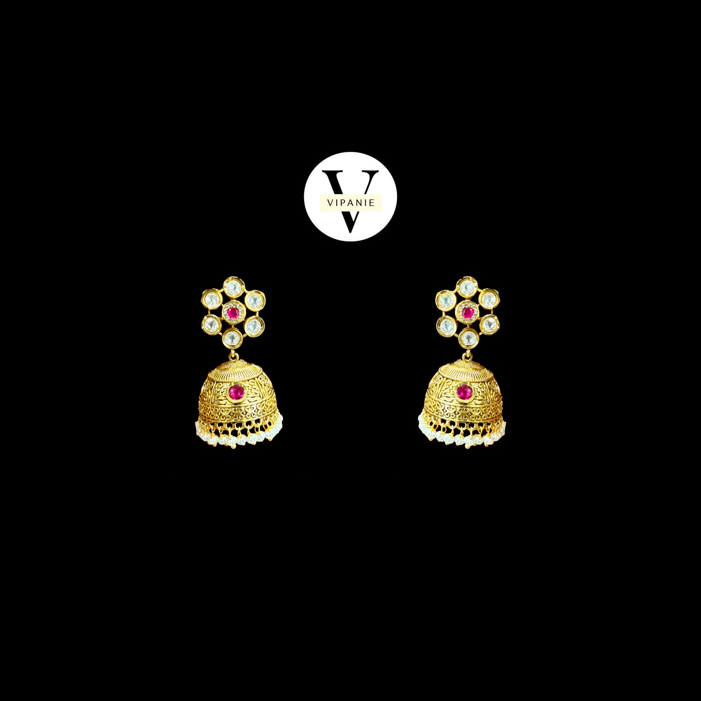 Antique Necklace With Earrings-V1053