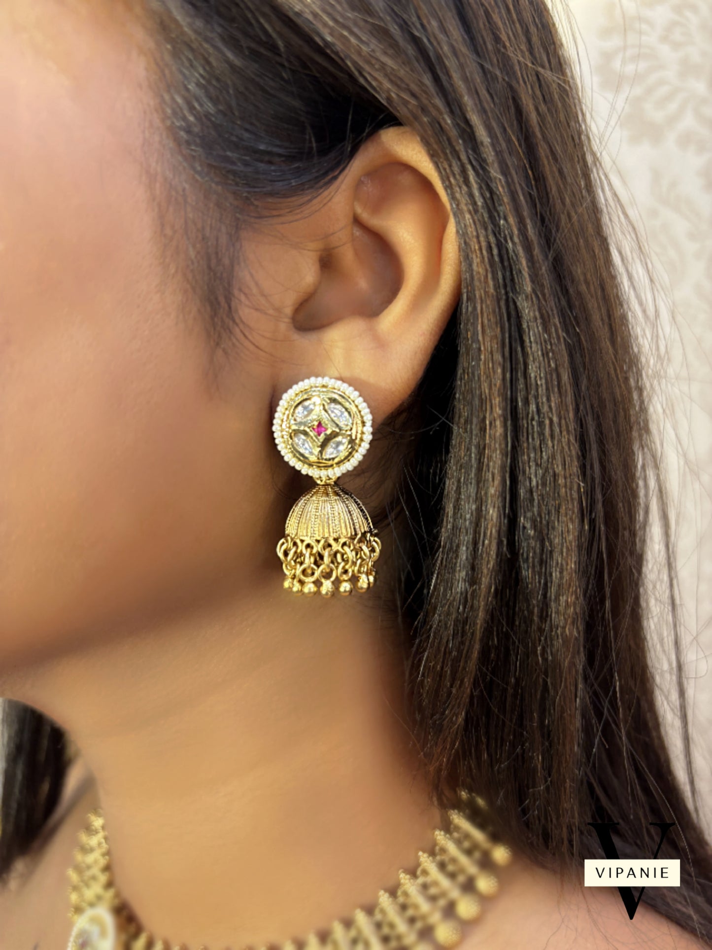 Antique Necklace with Earring-V1031