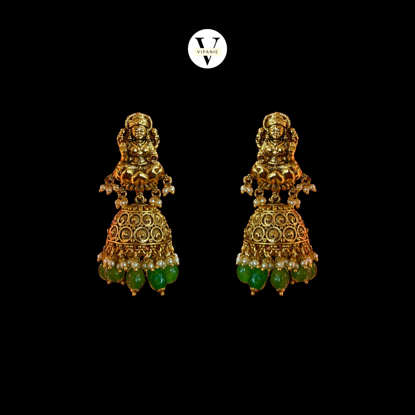 Grand Nakshi Necklace with Jhumkas-V1046
