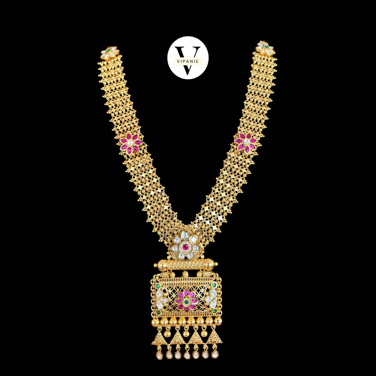 Antique Vintage Necklace with Earrings-V1049