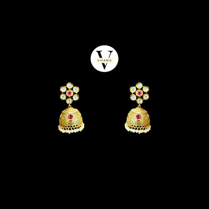 Antique Necklace With Earrings-V1053