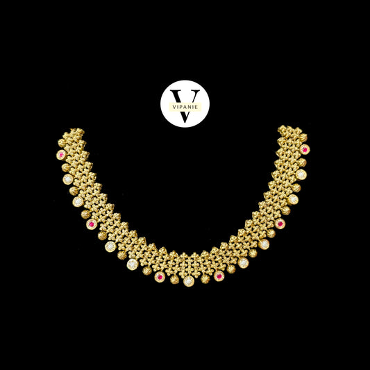 Antique Necklace With Earrings-V1053