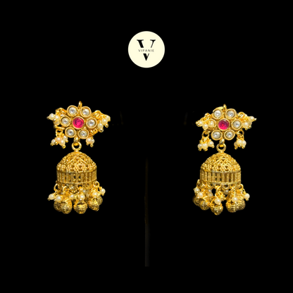 Antique choker with earrings - V1056