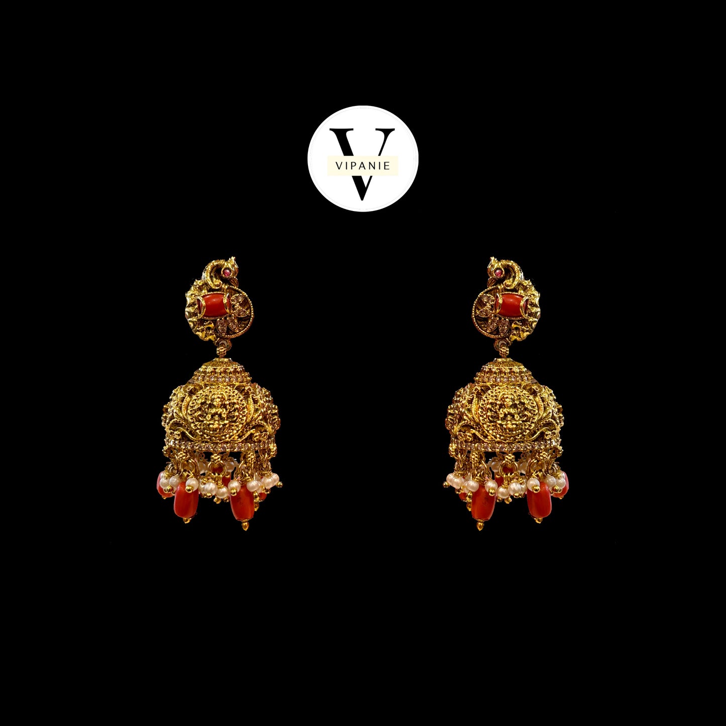 Antique Necklace with Earrings-V1055