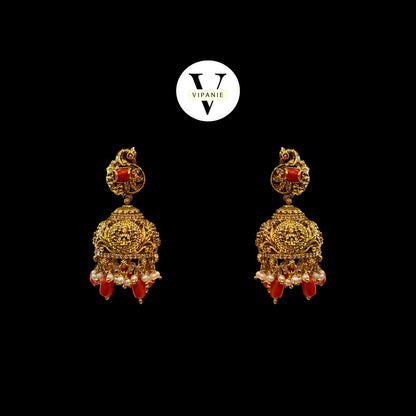 Antique Necklace with Earrings-V1055