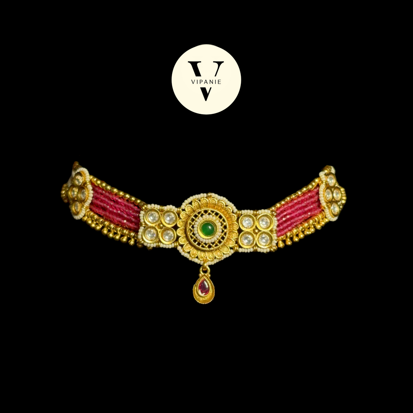 Antique Ruby Choker - V1064